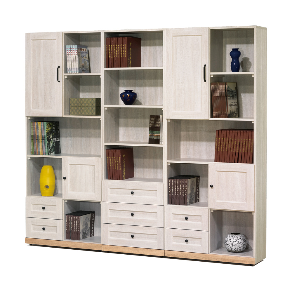 【唯熙傢俱】查理白橡木7.3尺書櫃, , large