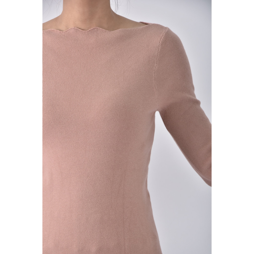 (S) 簡約粉色長袖上衣二手衣, , large