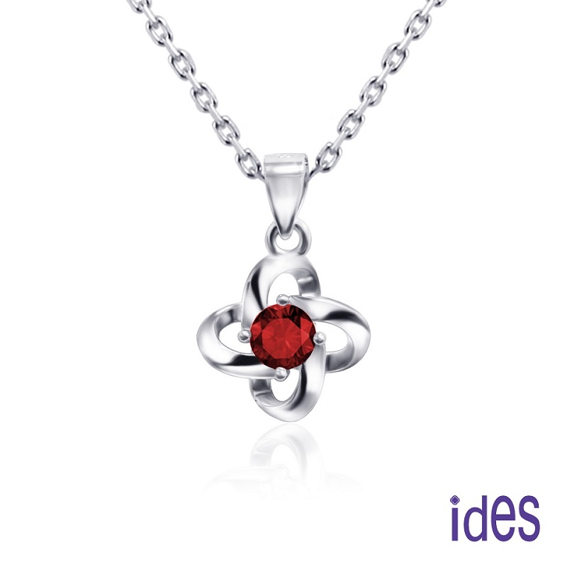[ides愛蒂思]情人禮物 日系設計紅色石榴石寶石系列項鍊/柔情
