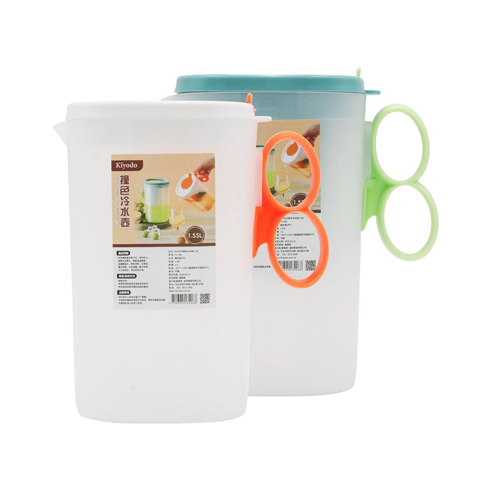 Kiyodo撞色冷水壺-附濾網-1.55L-2支, , large