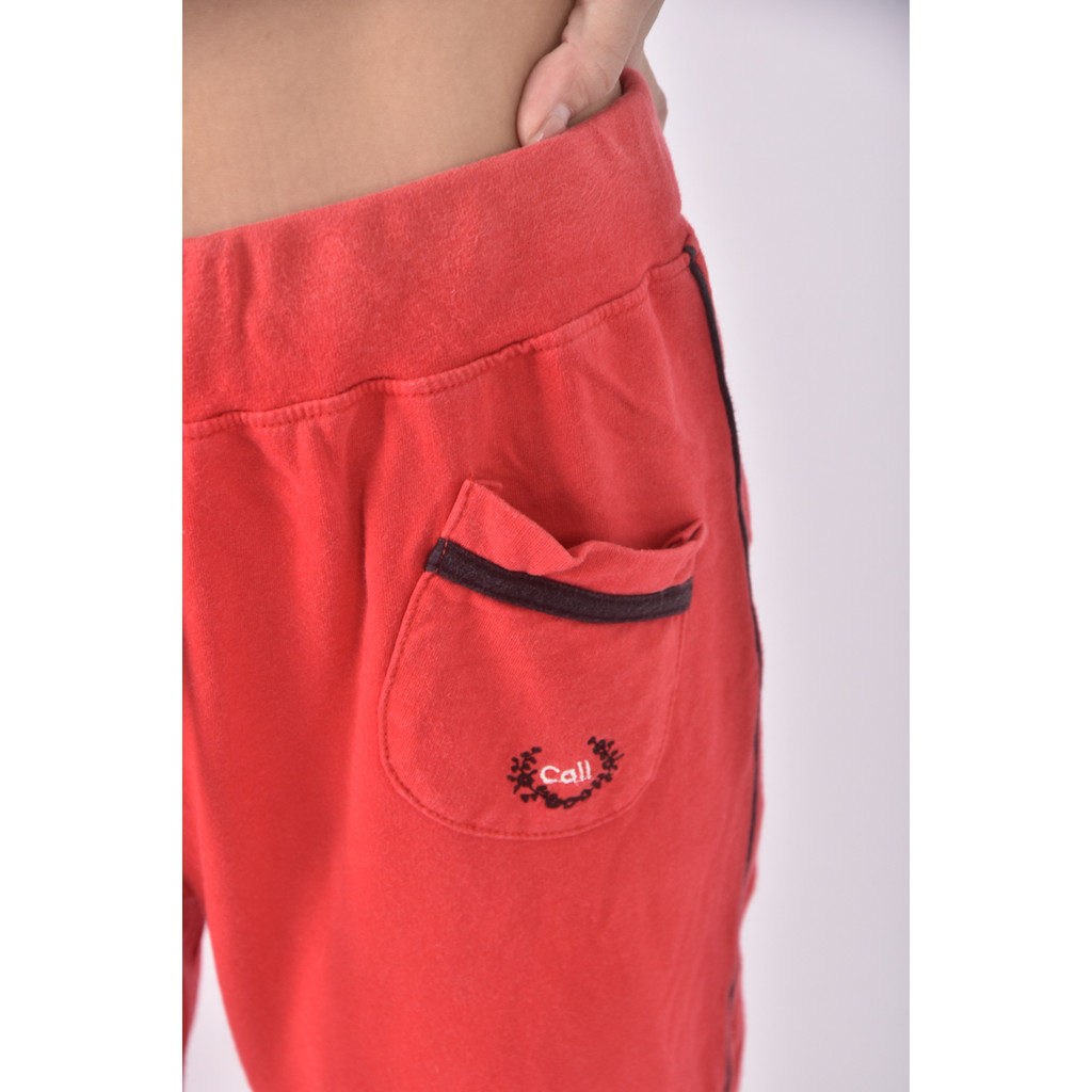 (XL) 棉質抽繩紅色長褲二手衣, , large