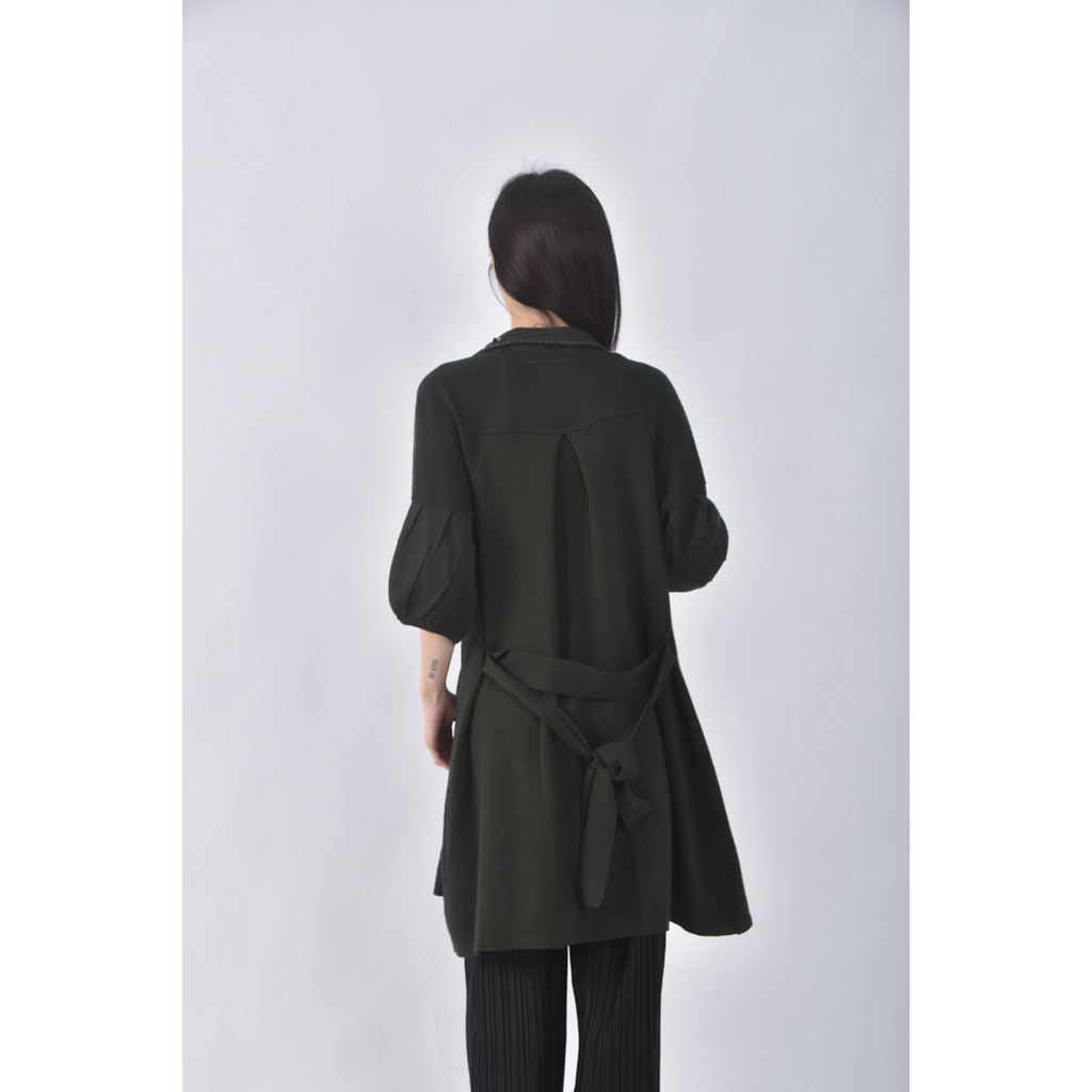 (L) i vicki羊毛素面綠色外套二手衣, , large