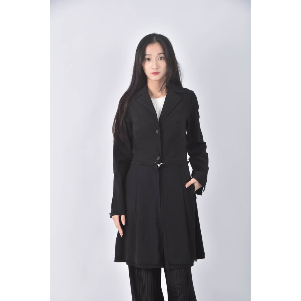 (S) liviana conti排扣黑色外套二手衣, , large