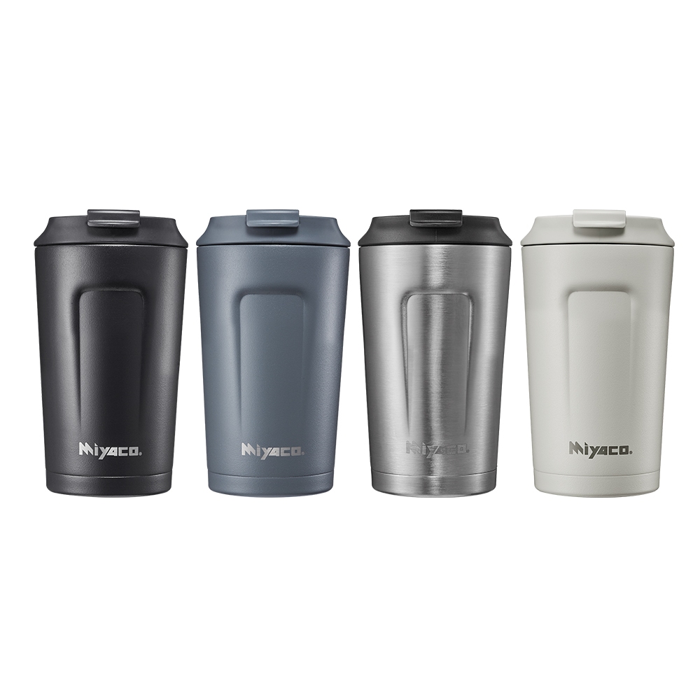 Miyaco 米雅可 品味316不鏽鋼真空咖啡隨行杯咖啡杯 水泥灰380ml-Leidea樂德兒
