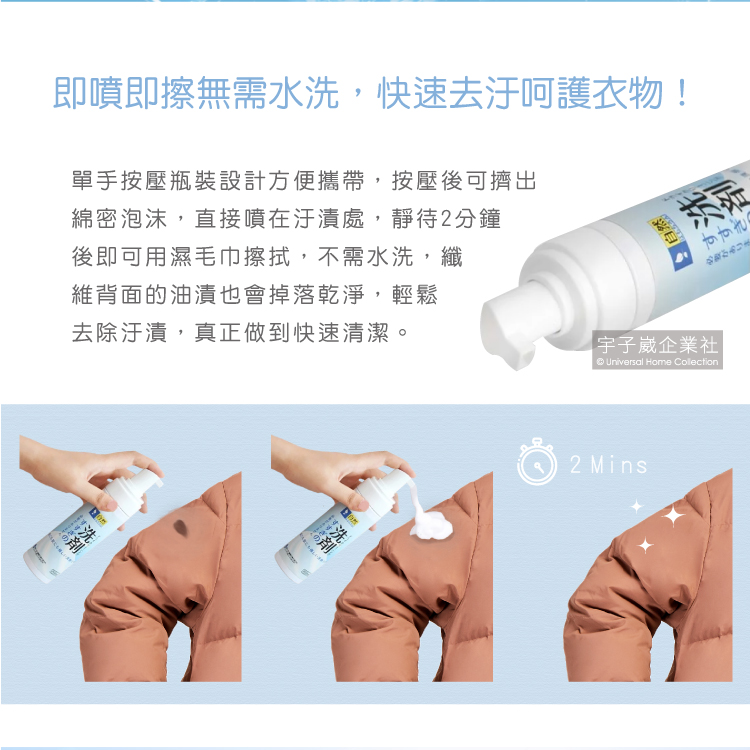 [日日好物]日本SP SAUCE-免水洗羽絨衣乾洗泡泡慕斯清潔劑200ml/瓶, , large