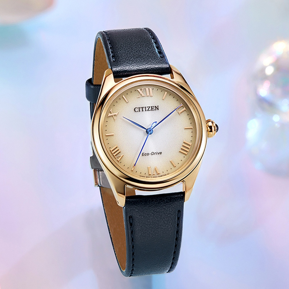 CITIZEN 星辰 L系列 光動能大三針女錶 EM1143-14Z, , large
