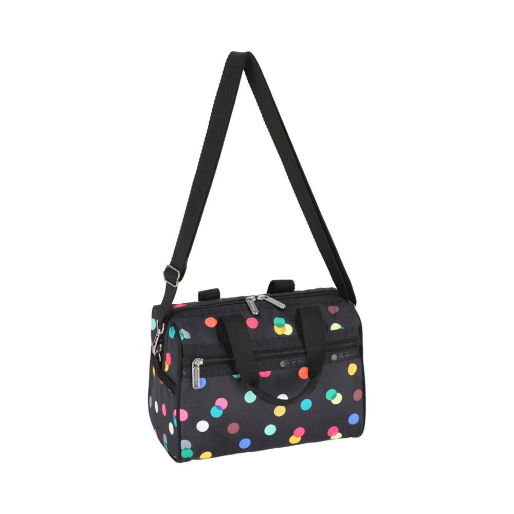 LeSportsac Everyday Sm Satchel 旅行包 日常兩用包/ 漂浮氣球 黑色, , large