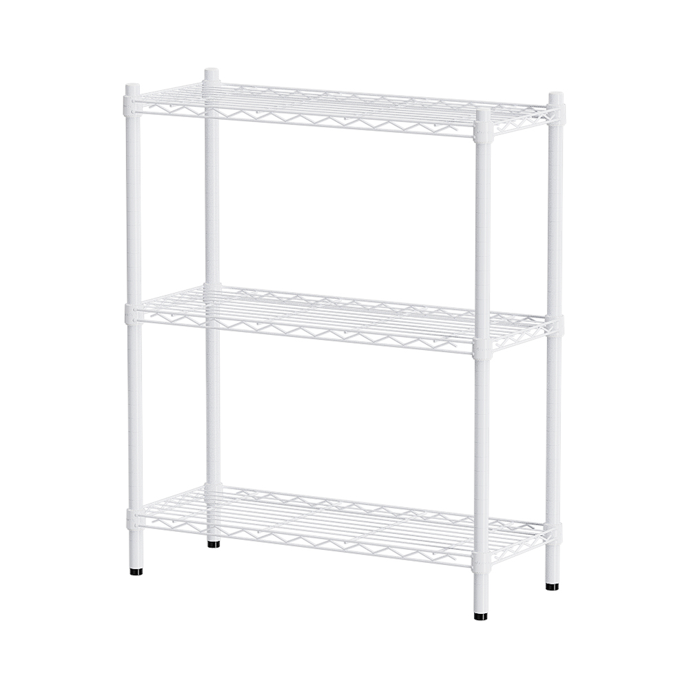 【Y HOUSE】76x30x90cm Lightweight Three-layer Iron Rack Iron Rack Shelf-Painted White, , large