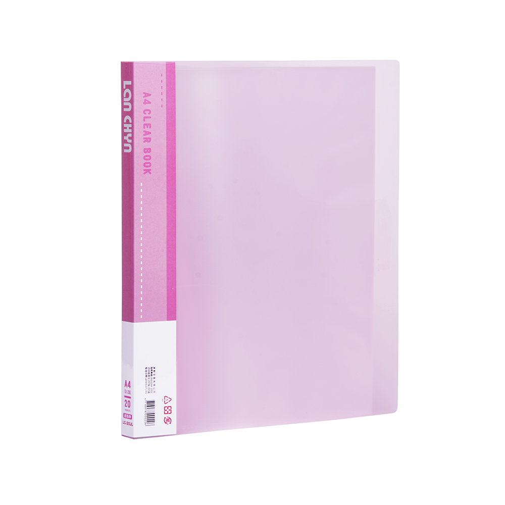 【連勤】PP 20入資料簿(果凍色系) 12本/箱 LC-20JL-多款可選, , large