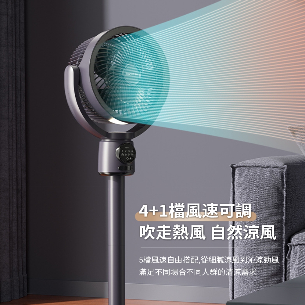 【APEX】9吋DC聚風空氣循環扇 純淨白_USB直插款, , large