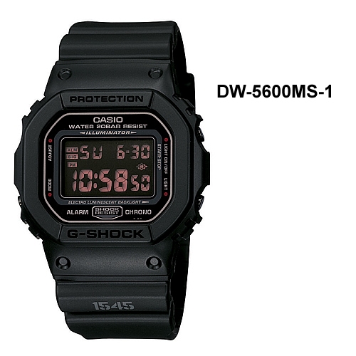CASIO 卡西歐 G-SHOCK 軍事經典手錶 DW-5600MS-1, , large