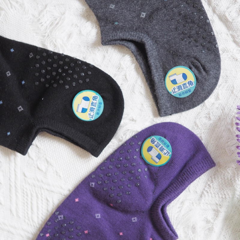 [Kaimei Cotton Industry] 10 pairs set, random and excellent, MIT made in Taiwan, pure cotton anti-slip right-angle socks, diamond-shaped dots, Kaimei Cotton Industry, , large