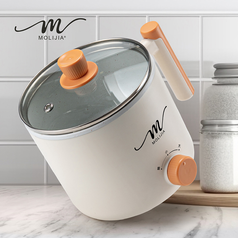 【MOLIJIA】1.8L-M28 Double-Layer Anti-Scalding Non-Stick Fast Cooking Pot- Simple White, , large