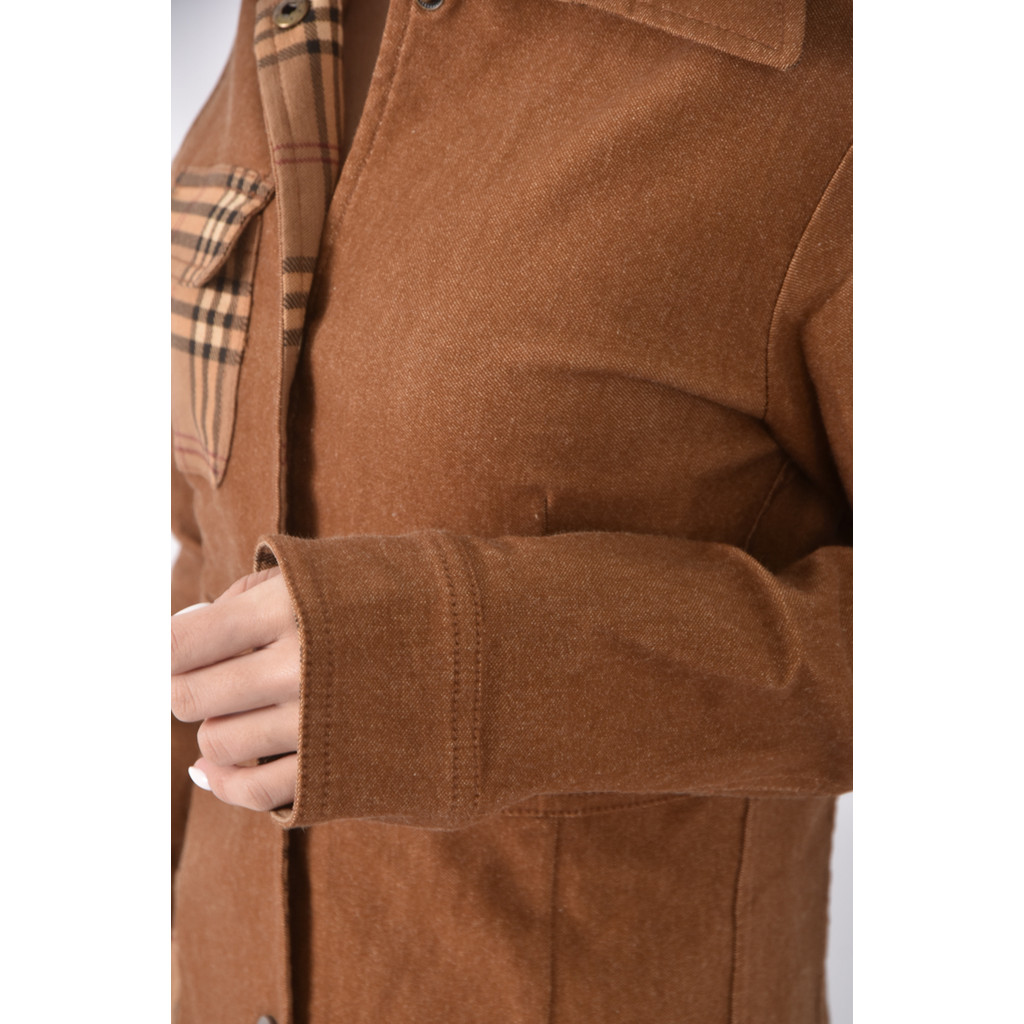 (2XL) ark格紋棕色外套二手衣, , large