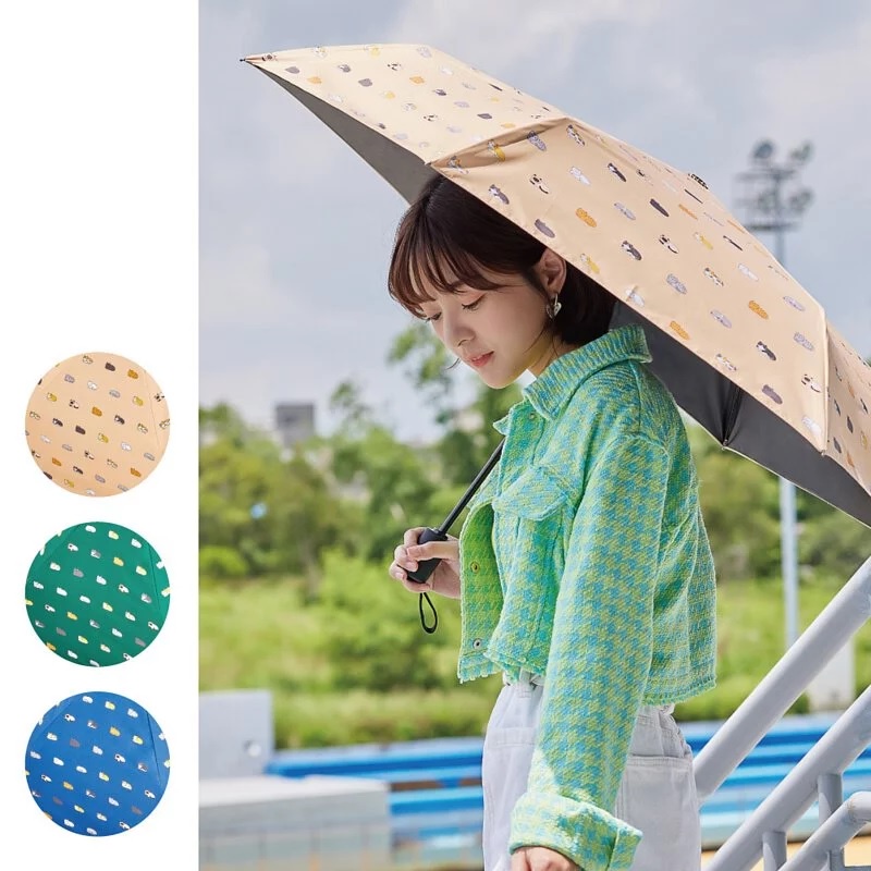 【周周生活】雨傘 現貨 自動傘 輕收省力 折疊傘 兒童雨傘 貓咪 兒童自動傘 陽傘 遮陽傘 雨傘袋  晴雨傘 快速出貨, , large