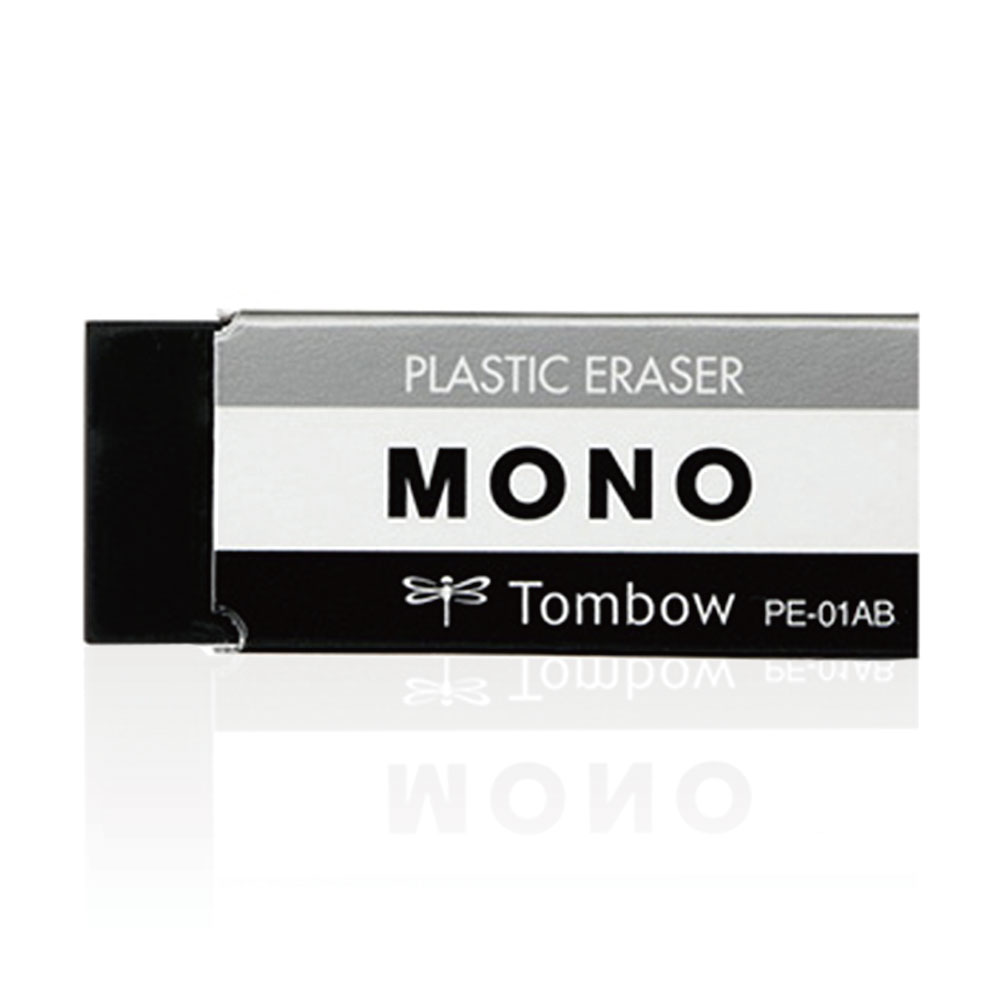 【TOMBOW】MONO 極黑橡皮擦 小 17x11x43mm /個 PE-01AB, , large