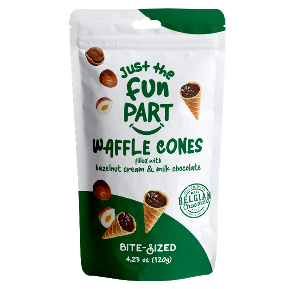 Waffle Cones-Hazelnut cream  Milk choc, , large