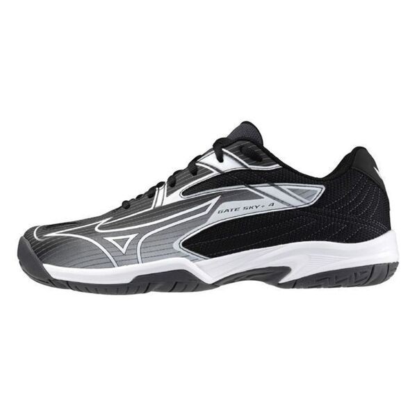 Mizuno Gate Sky Plus 4 男女 羽球鞋 寬楦 室內 運動 基本款 黑白 [71GA242140], , large