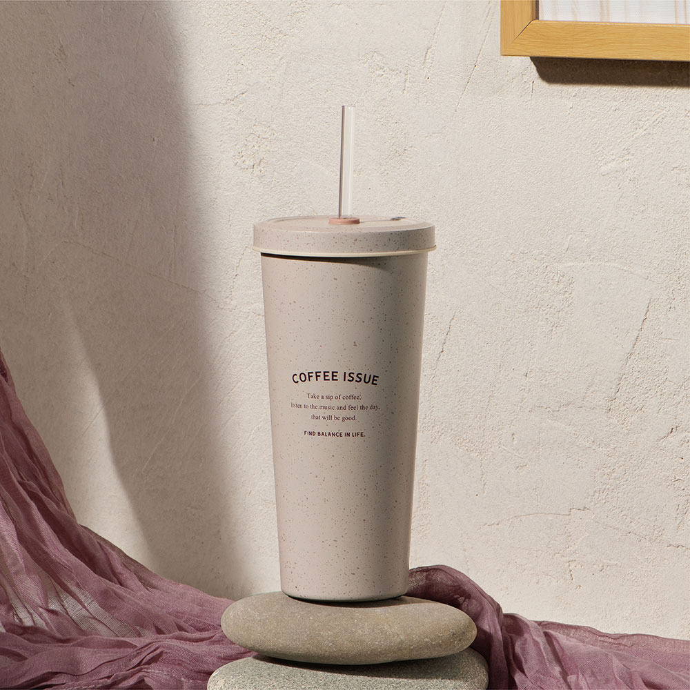 【Oolab 良杯製所】710ml 小時光系列 陶瓷易潔層吸管杯, , large