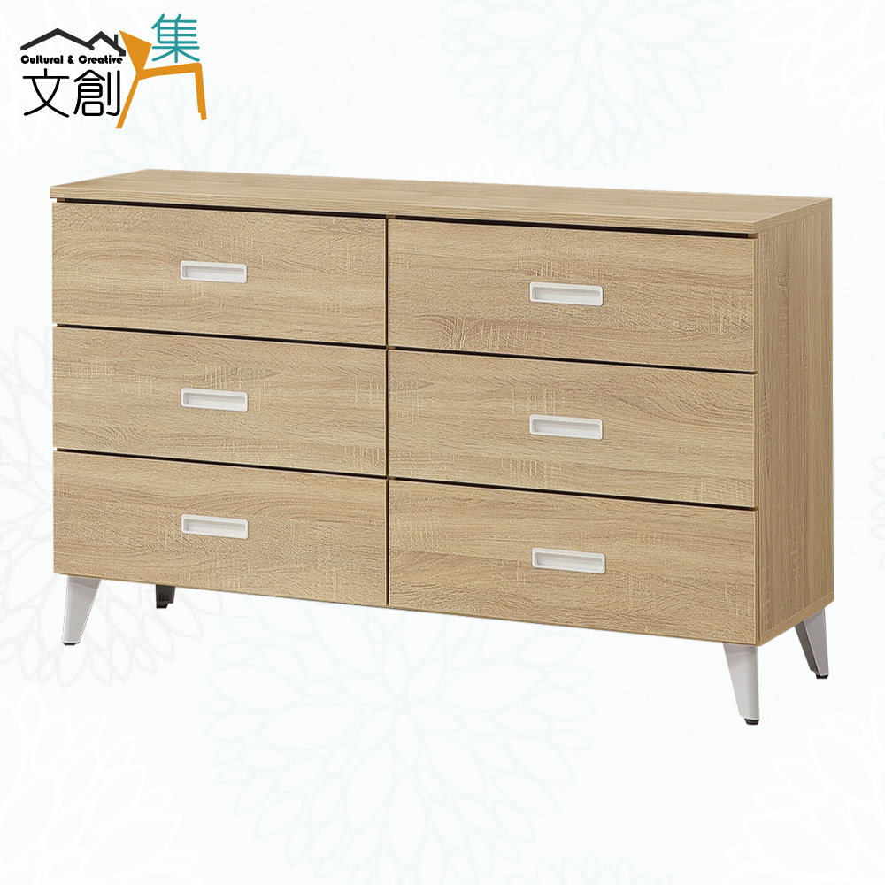 【文創集】蘿柏4尺六抽斗櫃(客約商品)原橡木紋色系, , large