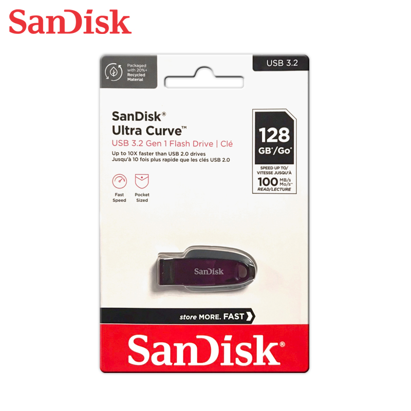 【SanDisk】Ultra Curve 128G USB 3.2 隨身碟 讀取速度 100MB/s, , large