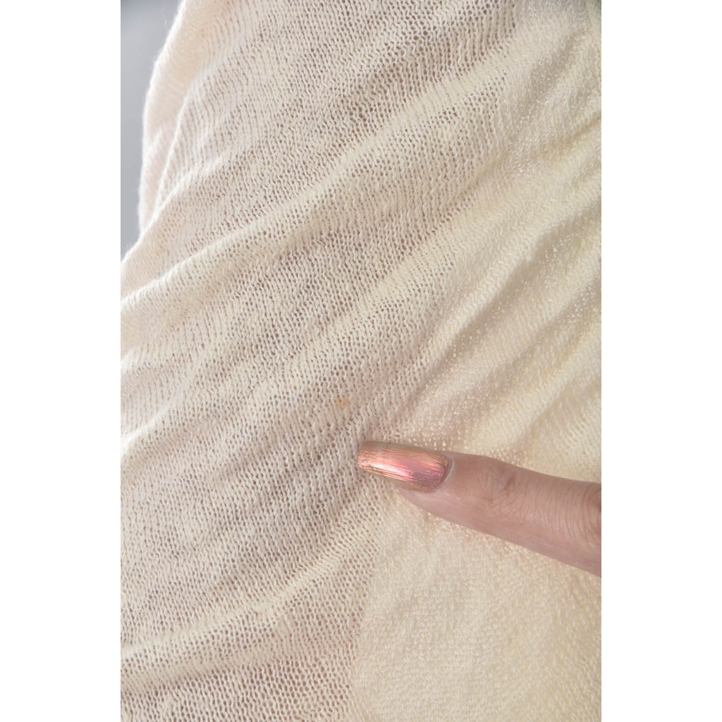 (F) le full透紗白色罩衫二手衣, , large