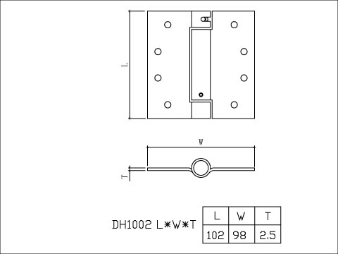SINGLE ACTION DOOR SPRING HINGE, , large