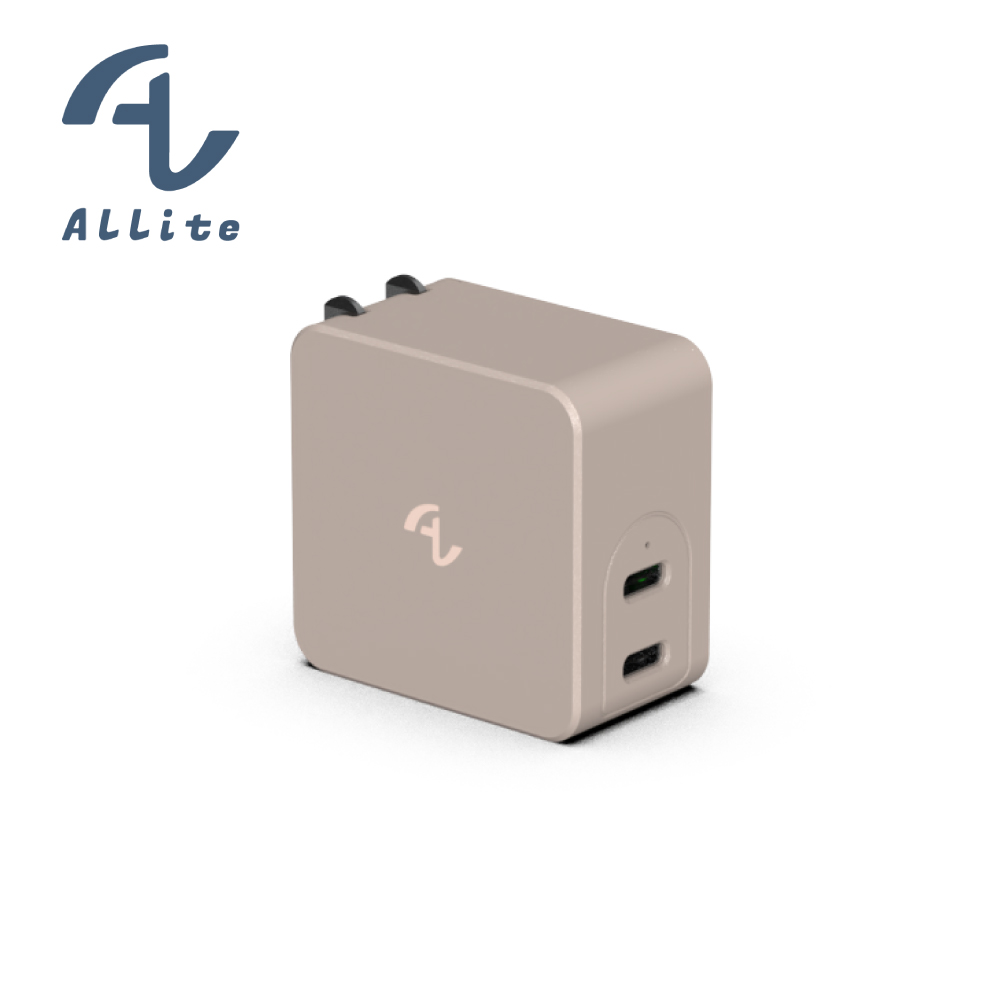 [OneMore Co., Ltd.] Allite GaN Dual-Port USB-C Fast Charger｜ Milk tea color