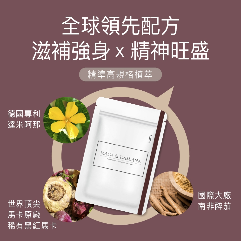 【FJ豐傑生醫】馬卡+達米阿那30顆/袋-男性調整體質祕魯戰神600%紅黑馬卡增強體力x精神旺盛x滋補強身, , large