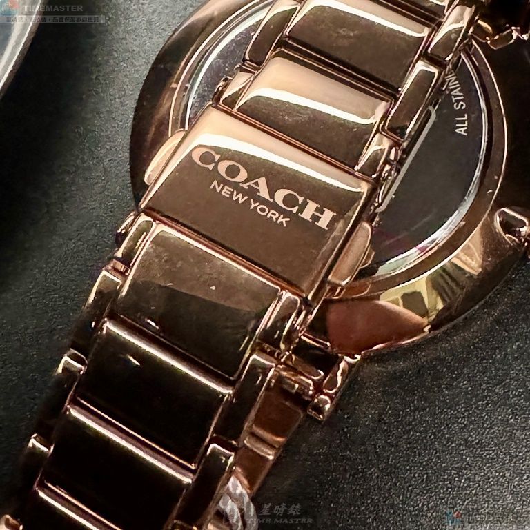[星晴錶業]COACH手錶,36mm,CH00202白色錶面玫瑰金錶殼玫瑰金色精鋼錶帶款, , large