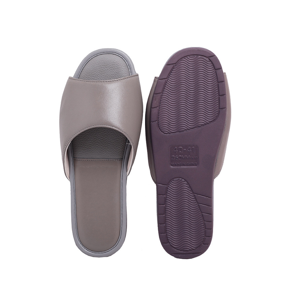 【Besthot】舒適厚底羊皮拖鞋－八色可選, 奶灰, large