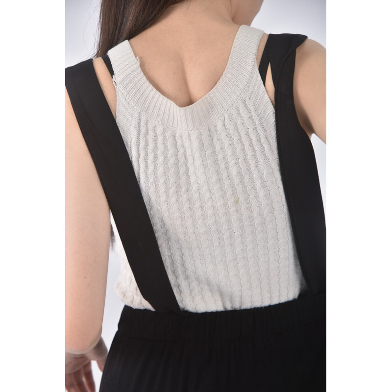 (S) 質感吊帶黑色長裙二手衣, , large