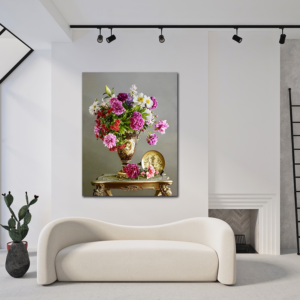 【御畫房】花開吉祥 國家一級畫師手繪油畫60×80cm(VF-155), , large