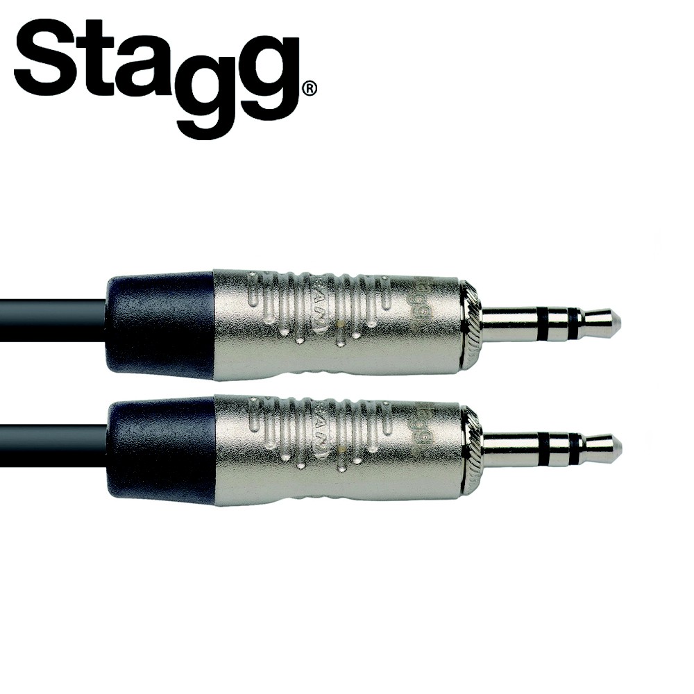 STAGG NAC2MPSR 3.5mm 立體聲公頭 對 3.5mm 立體聲公頭 2M音源線【敦煌樂器】, , large