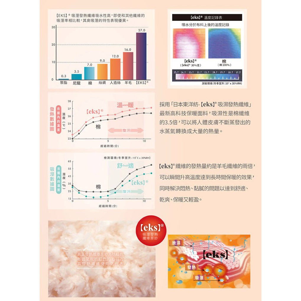 勁速女U領發熱衣-L278 保暖 抗寒 台灣製, , large