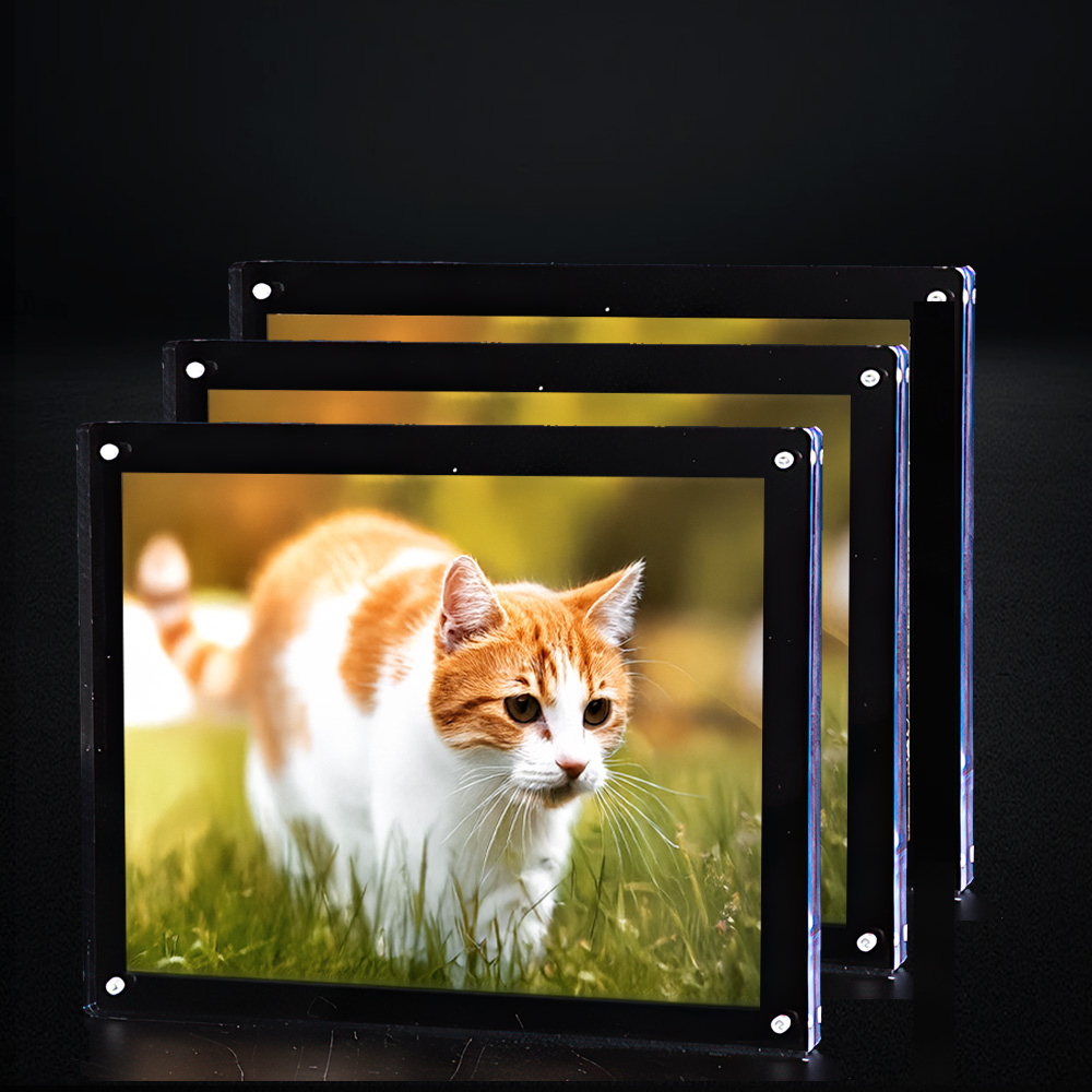 【上手家居】磁吸相框 3件組 透明3入 8x12cm(壓克力相框/拍立得相框/磁吸卡磚/透明相框/壓克力框), , large