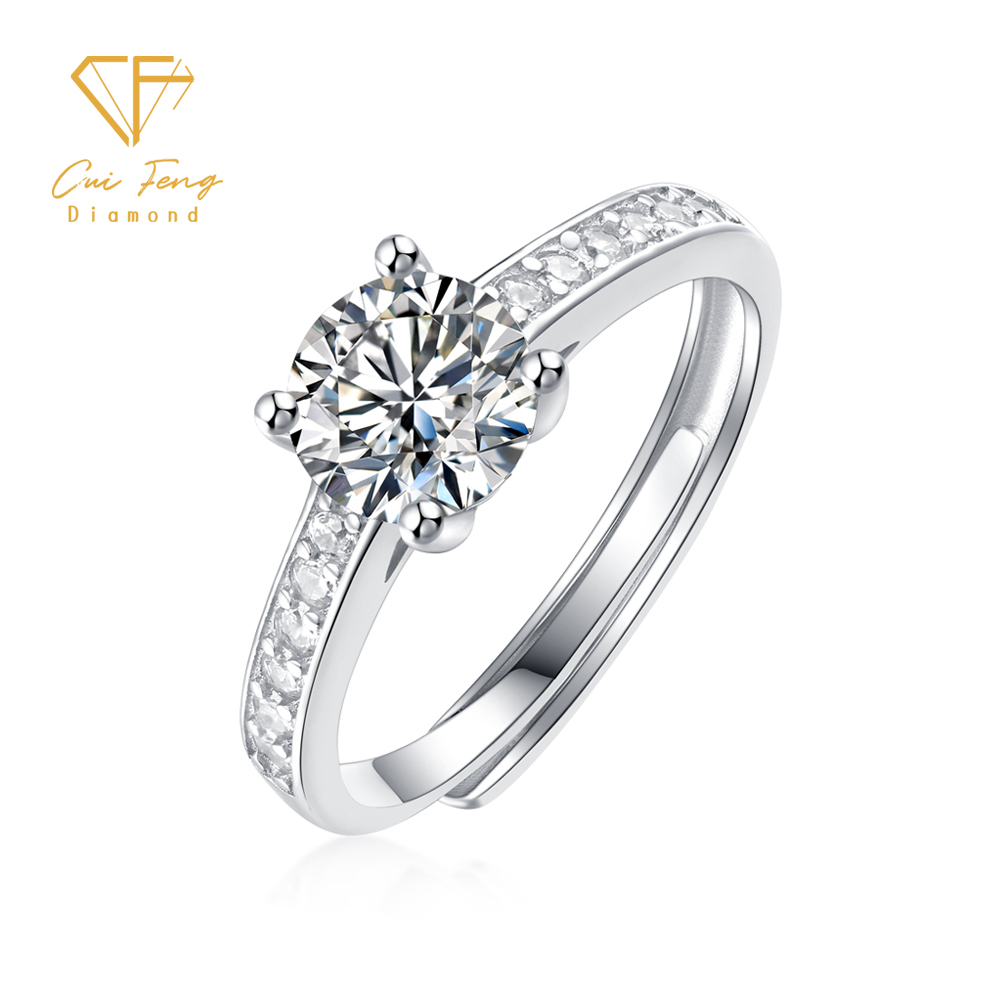 【CF鑽飾】戒指《1克拉男女對戒 奢華F》莫桑鑽 純銀 鑽戒, , large