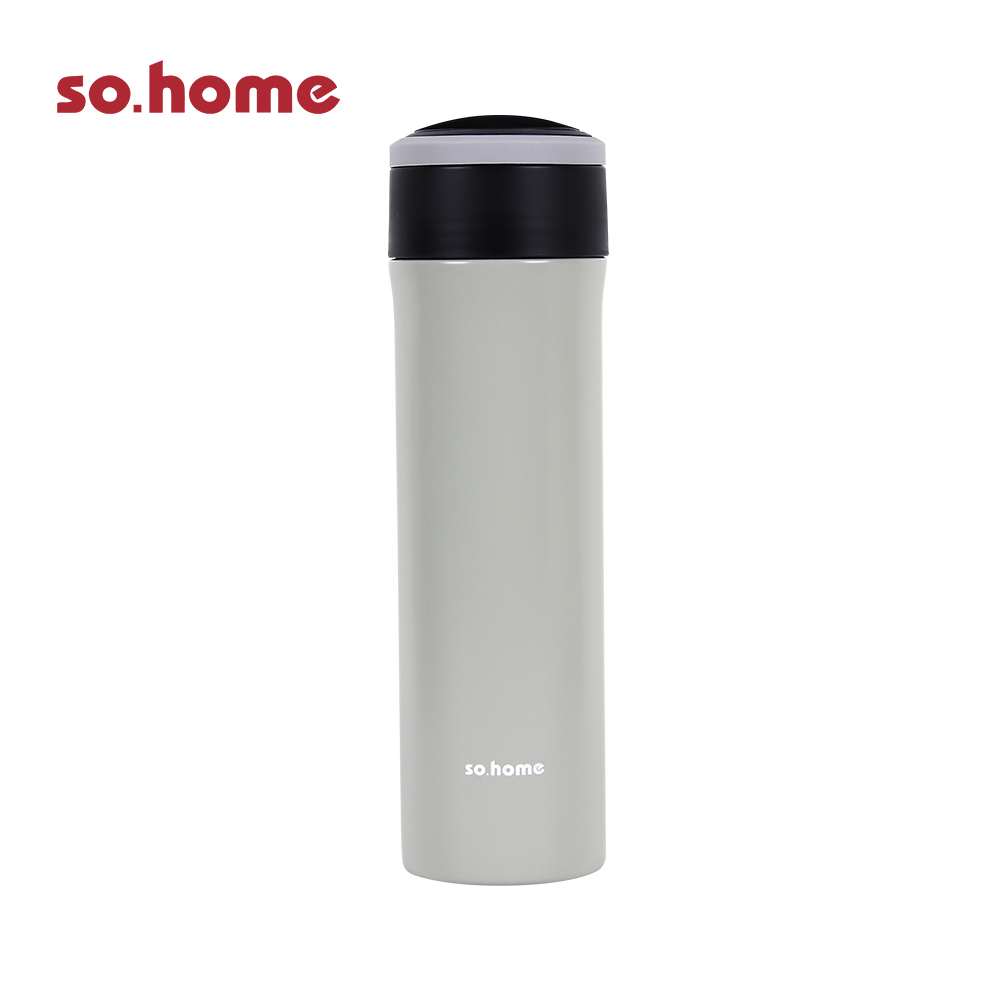 【so.home】雙層不鏽鋼玻璃內膽保溫杯 400ml(環保杯/飲料杯/保冰/保溫/隨行杯) 三款任選, , large