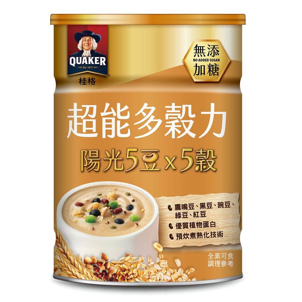 Quaker Super Grain 5 Bean No Sugar 390G, , large