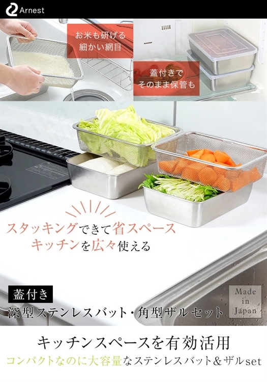 【毓秀堂】Arnest 不鏽鋼深型碗籃6件組, , large