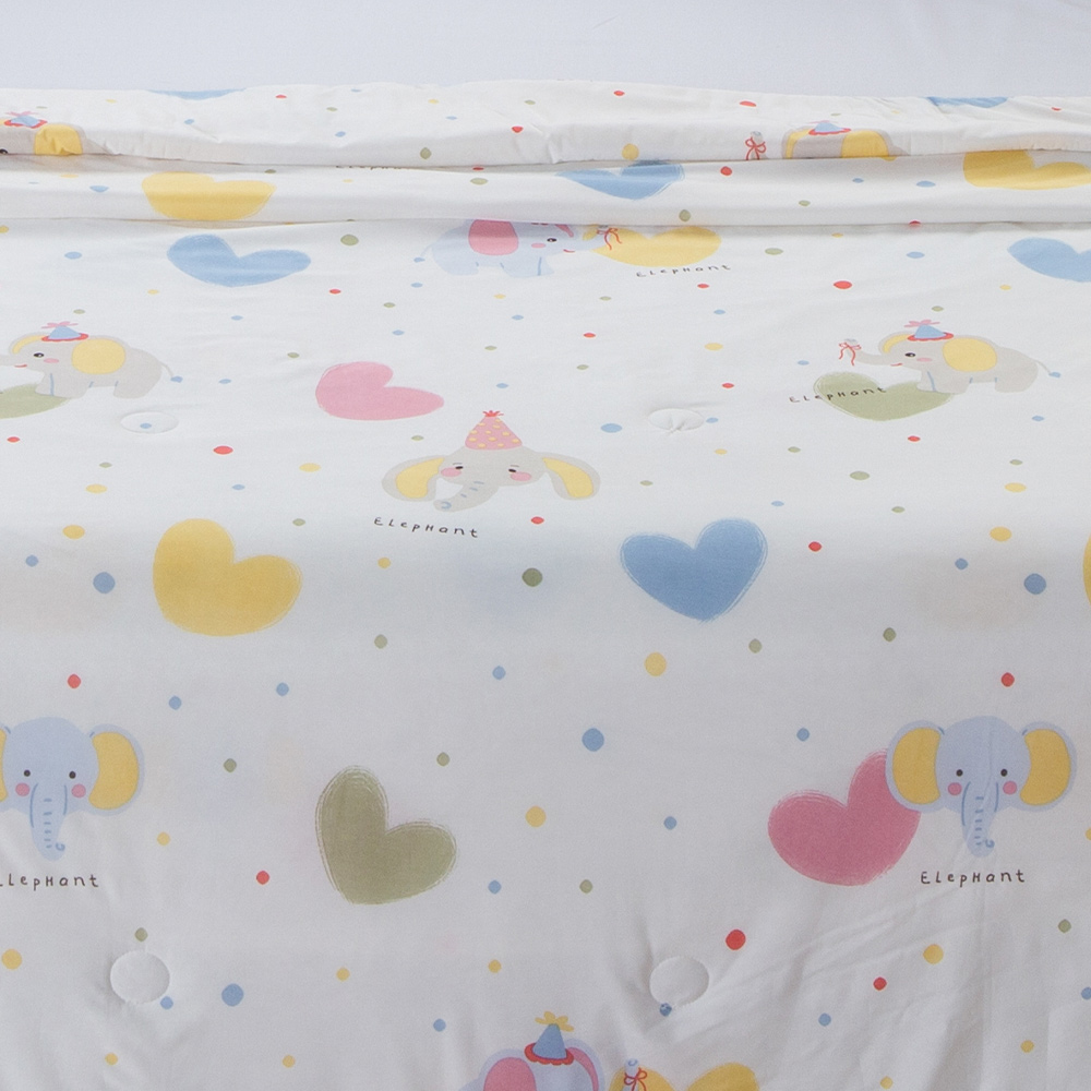 【FOCA】Celebration Flying Elephant | Cool Antibacterial Silver Ion Anti-Stumbling Cooling Yarn Ice Cream Quilt/Four Seasons Quilt 150x200cm, , large