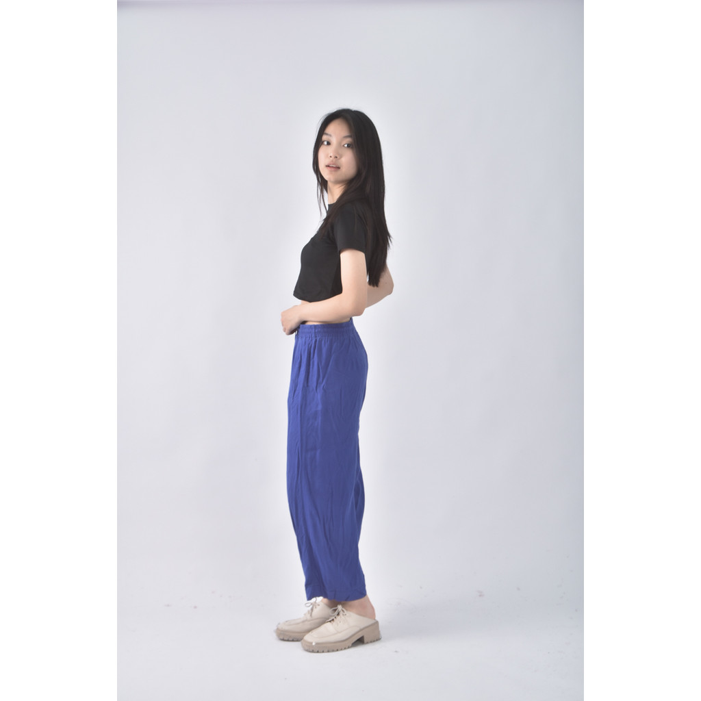 (S) uniqlo高腰寬鬆紫色長褲二手衣, , large