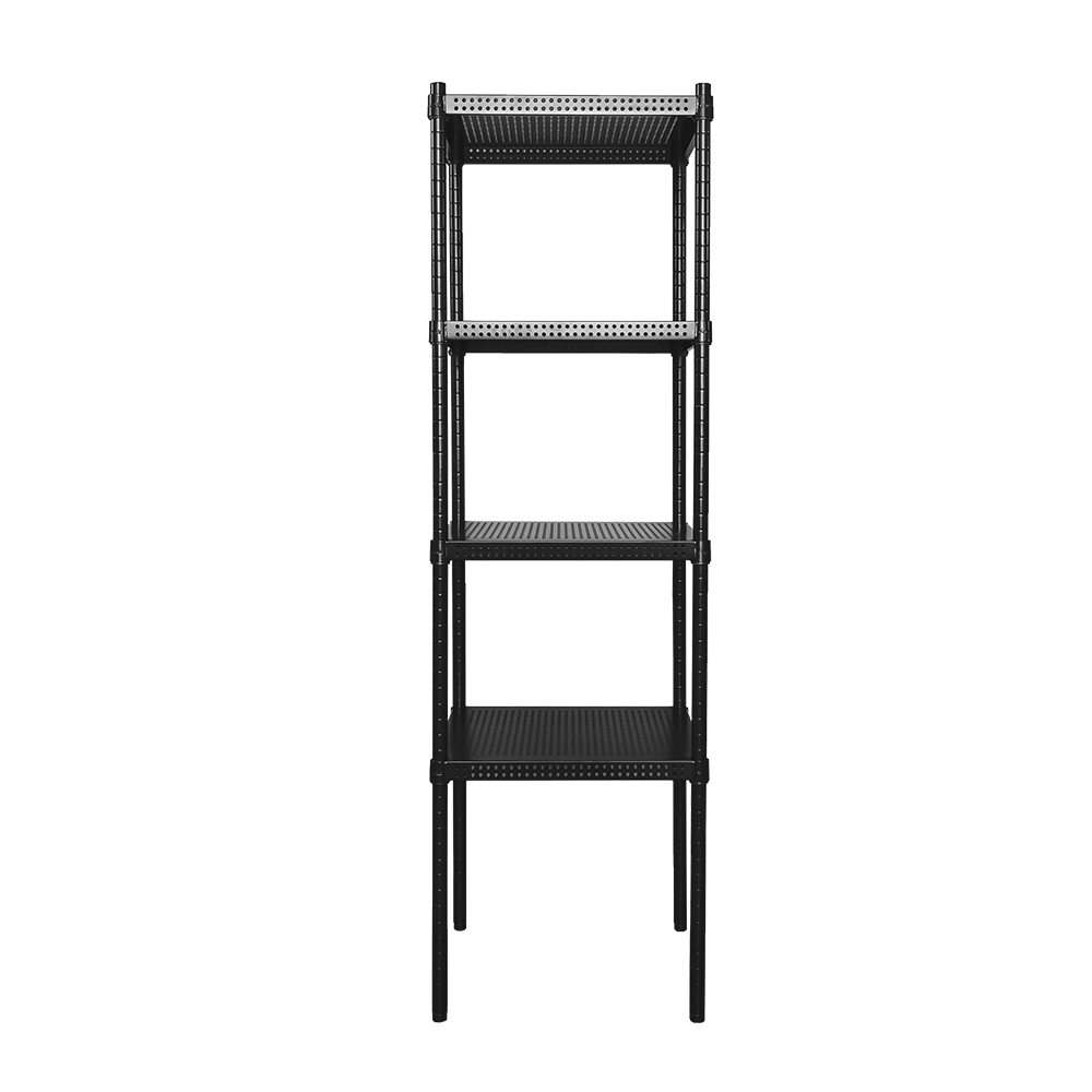 【Y HOUSE】45x45x150cm perforated plate four-layer rack perforated plate rack iron rack - black paint, , large