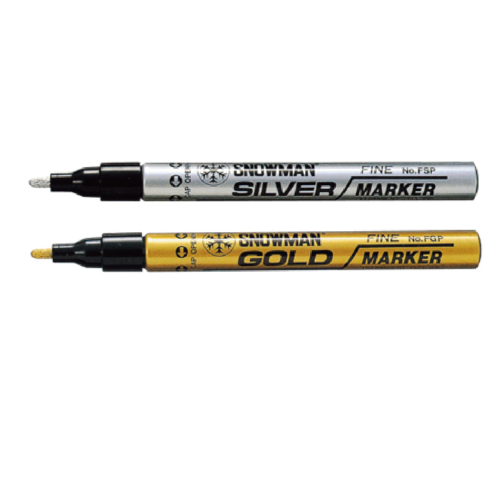 日本 雪人 細蕊 無毒性 油漆筆 金/銀 支(NO.FGP NO.FSP)  -  多款可選, , large