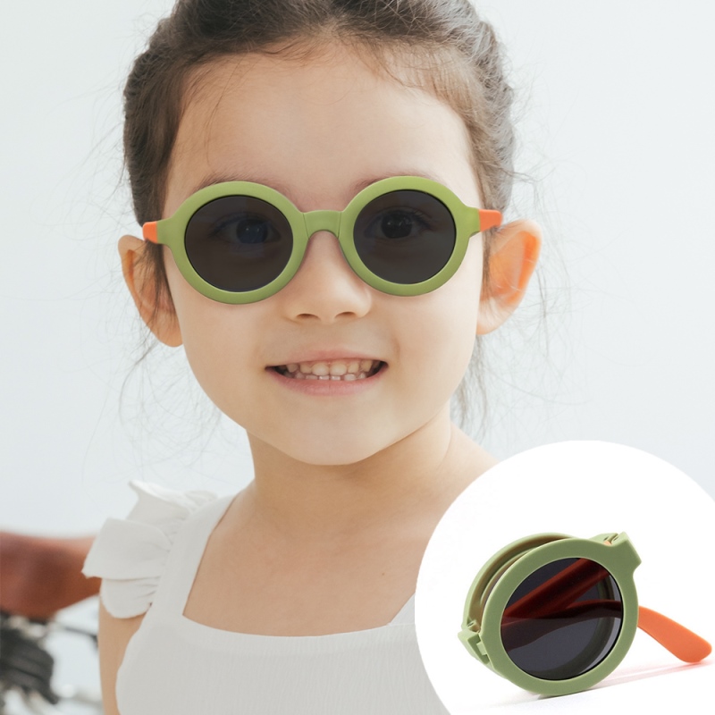 KIDs sunglasses-ORANGE GREEN, , large