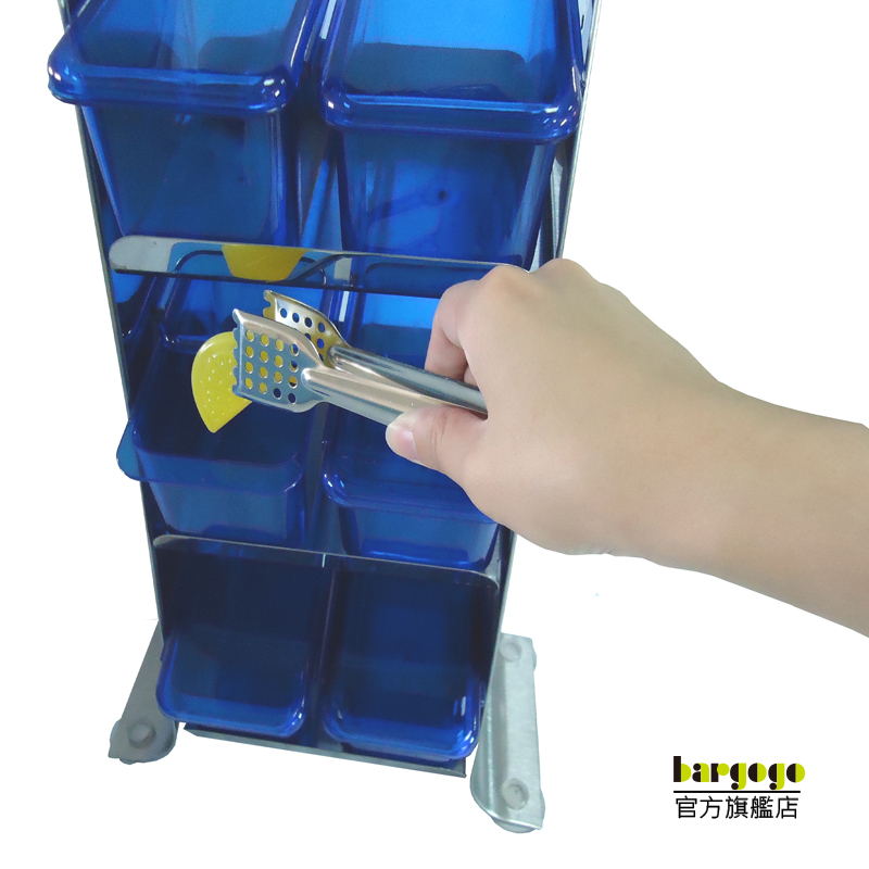 [巴果果]直立式水果置物架 三層六格配料架 吧檯備料收納架（附收納盒） BF-12, , large
