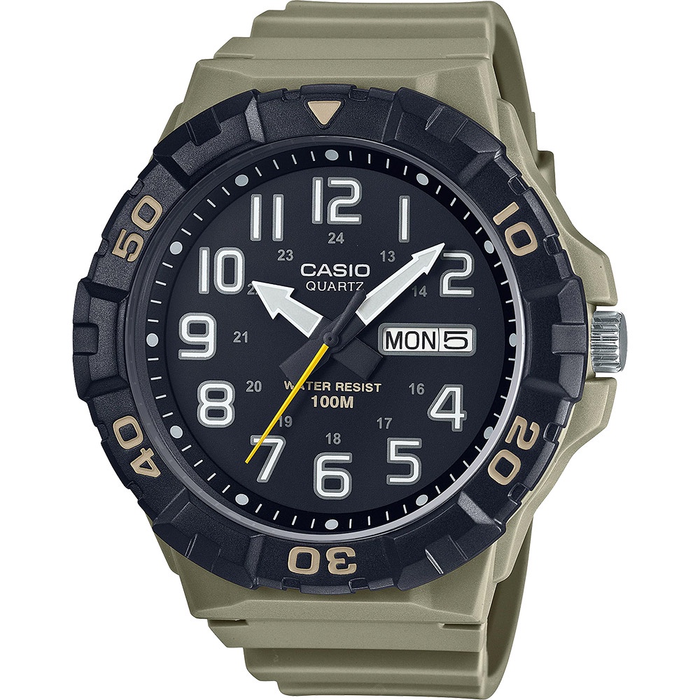 CASIO 卡西歐 Outdoor 潛水風運動手錶-卡其 MRW-210H-5A, , large