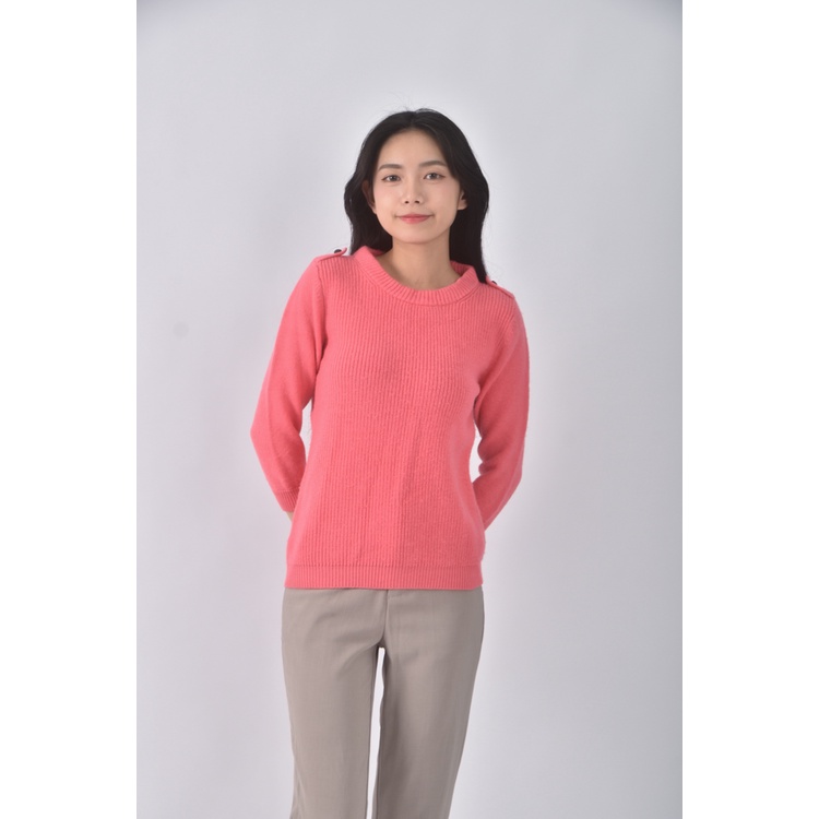 (S) 質感粉色長袖上衣二手衣