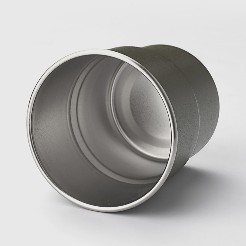 輕量疊放304 不鏽鋼露營階梯杯啞黑色1個裝（戶外階梯杯 露營疊放杯 輕量飲水杯 露營隨身杯）, , large