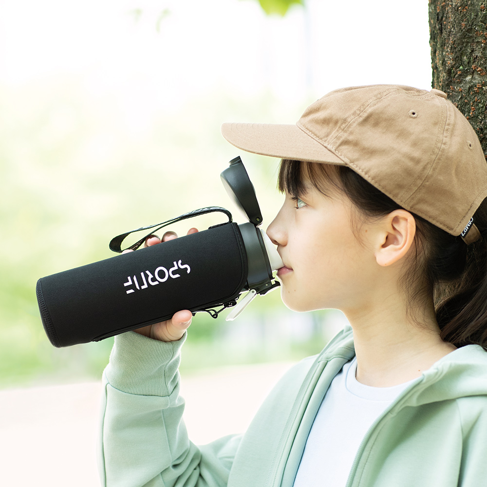 【日本孔雀Peacock】戶外運動 鎖扣式彈蓋 不鏽鋼 保冷保溫杯500ML(附拉鍊手提杯套)-任選色, , large